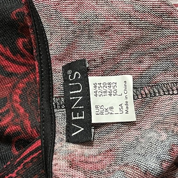 Venus dress size Large black red side gathered cold shoulder dress. - Picture 3 of 13